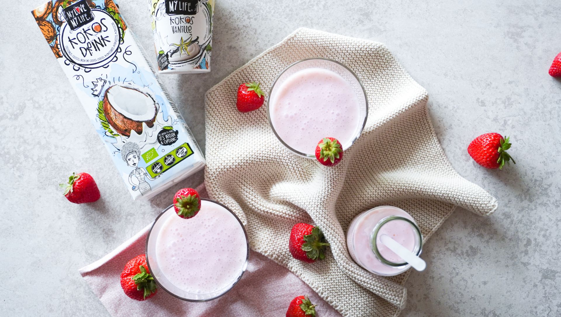 Erdbeer Vanille Lassi (vegan) | MyLoveMyLife - Vegane Bio Produkte