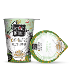 Hafer-Joghurtalternative mit Geschmacksrichtung Apfel-Müsli im 400 g Becher