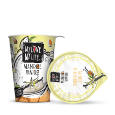 Mandel-Joghurtalternative mit Geschmacksrichtung Vanille im 180 g Becher