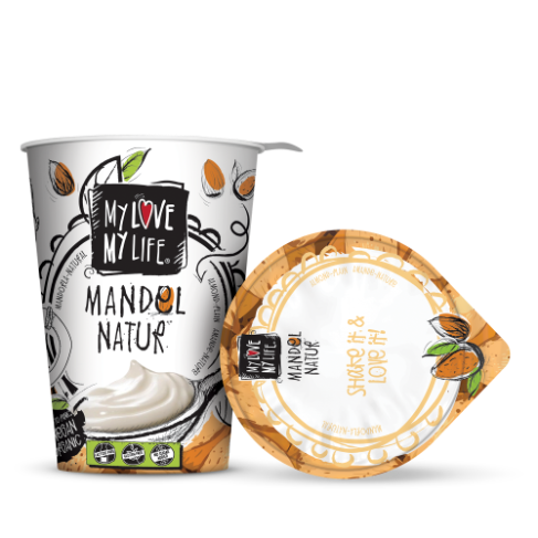 Mandel-Joghurtalternative mit Geschmacksrichtung Natur im 400 g Becher