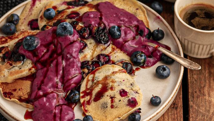 hafer-blaubeere-pancakes